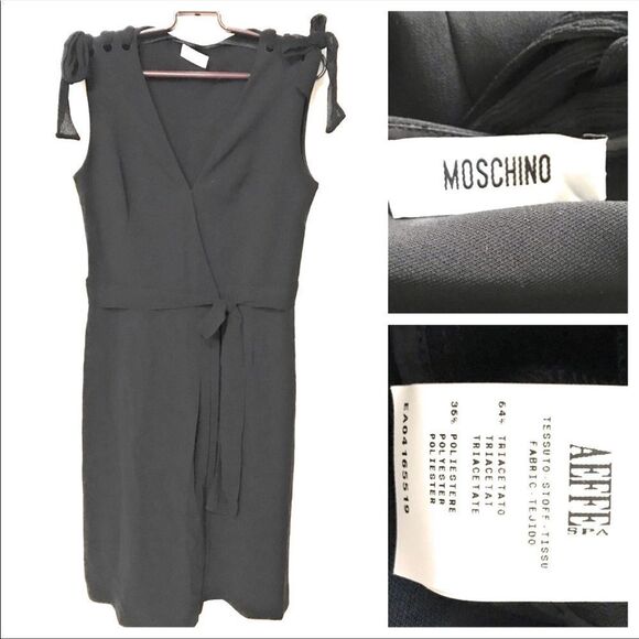 Moschino Black Dress With Silk Accents‎ - Picture 2 of 8